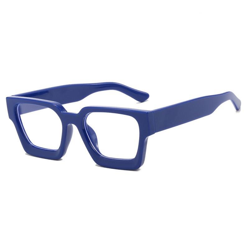 Retro Square Anti-Blue Light Glasses Men Plastics Frame Reading Glasses Myopia Flat Mirror Eyeglasses Eyewear