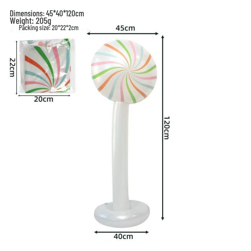 Christmas Inflatable Windmill & Lollipop Standee Decoration Set