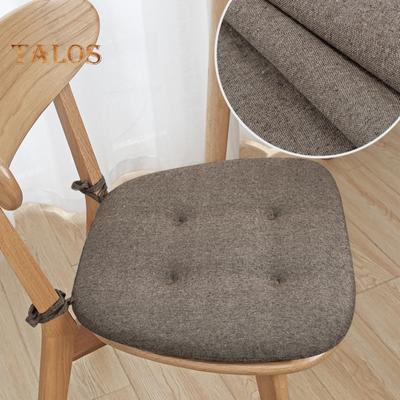 Chair Cushion with Anti-slip Fixing Strap Thickened Sponge Padding Soft Elastic Horse Hoof Shape Chair Cushion Home Kitchen Office Patio Seat Pad