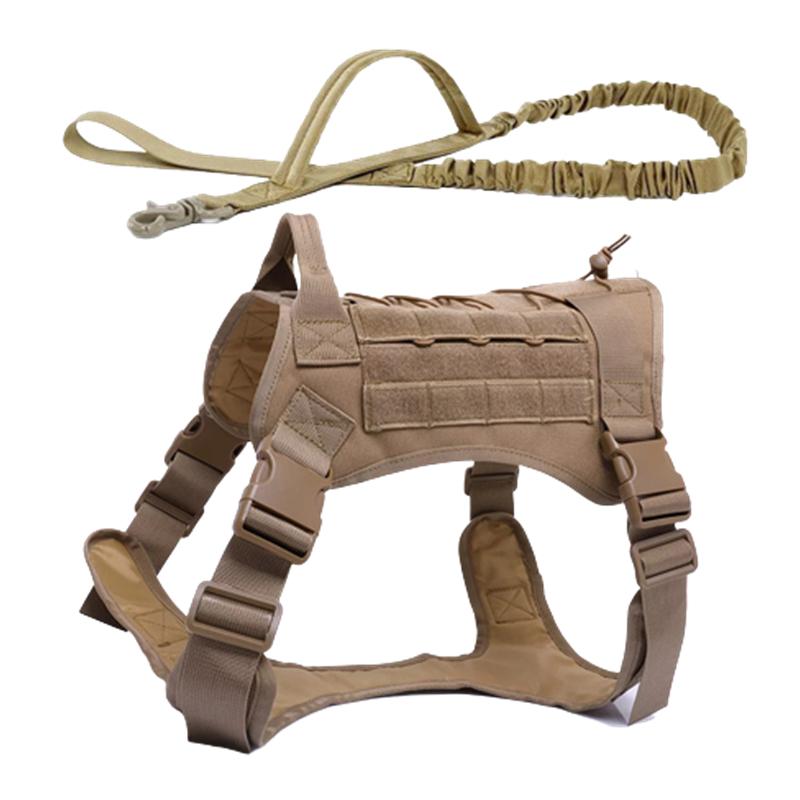 Tactisch Militair Vest voor Huisdieren Buiten Trainingsvest Hondentuig en Lijn Set Met Halsband Voor Middelgrote Grote Honden Duitse Herder