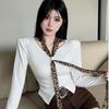 Women's Spicy Leopard Print Slim Fit Long Sleeve T-shirt - Trendy Retro Autumn/Winter Fashion