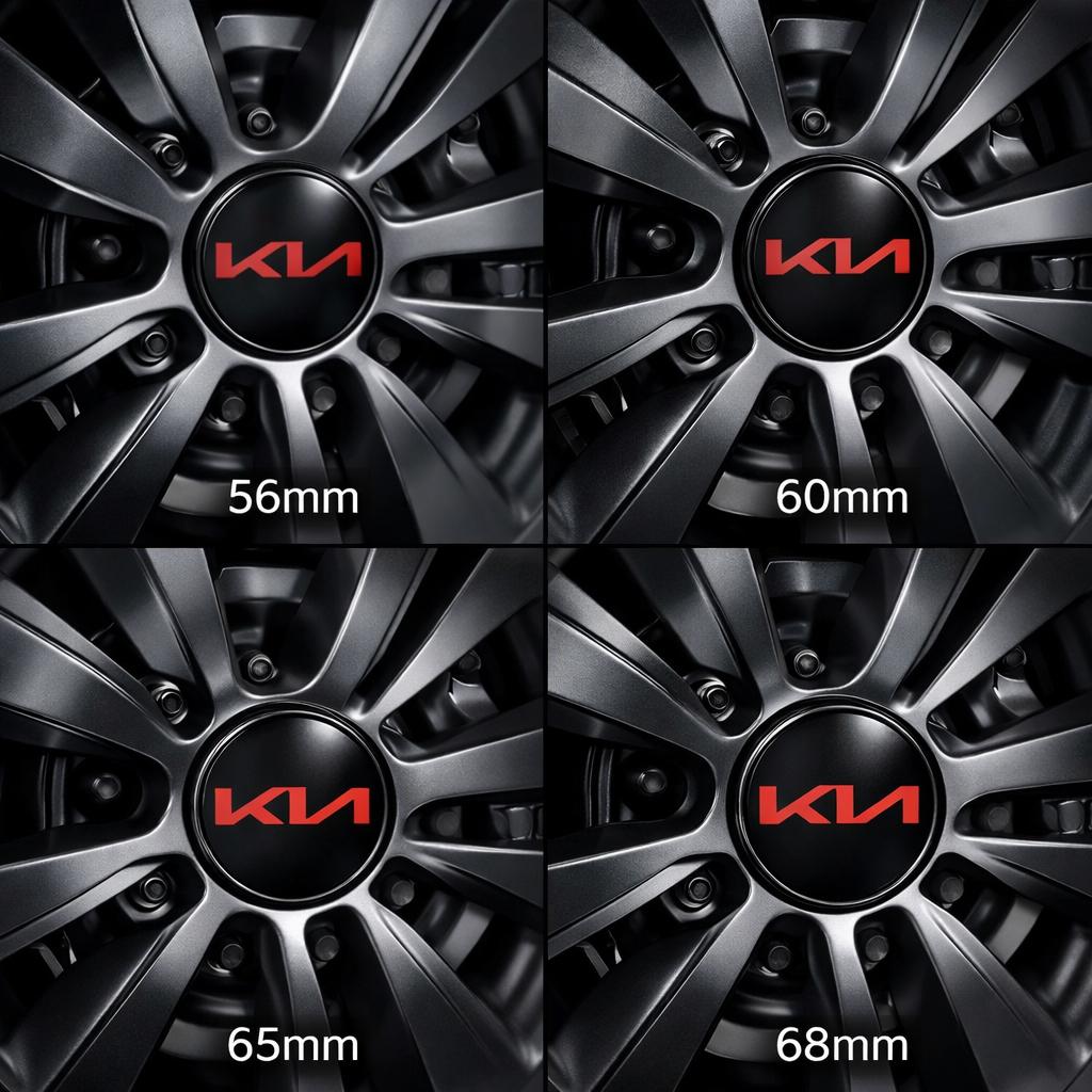 ENTQ1 4pcs 56mm 60mm 65mm 68mm Car wheel emblem Wheel Center Hub Cap auto Rim refit badge covers sticker styling accessories For kia 54A