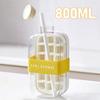 500/800ml Ice Cube Bottle Zero-contact Pressing Mould Ice-maker Silicone Freezer Ice Trays Water Bottle Ice Cube Maker