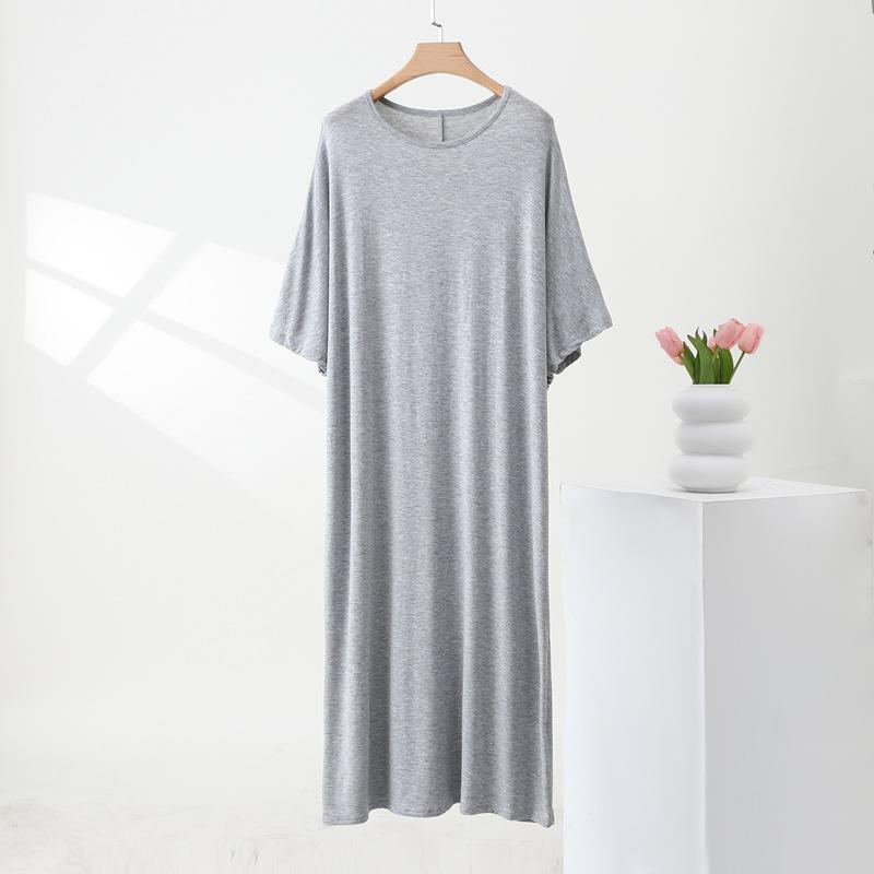 Può essere indossato come un abito ampio, taglia grande, una camicia da notte a girocollo, un abito estivo ampio da donna e un abito da casa.