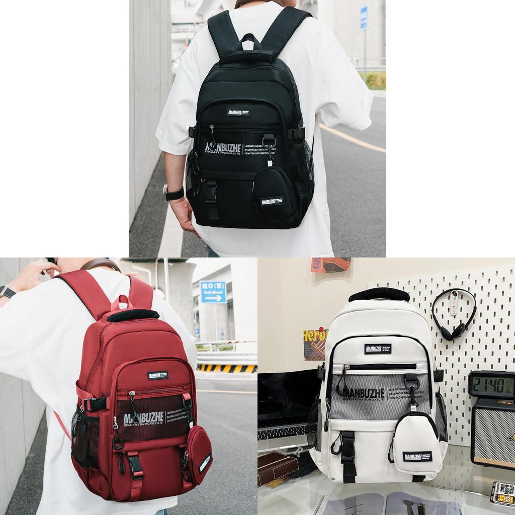 Style Backpack For Men Women Large Capacity Travel Schoolbag With Multiple Compartments