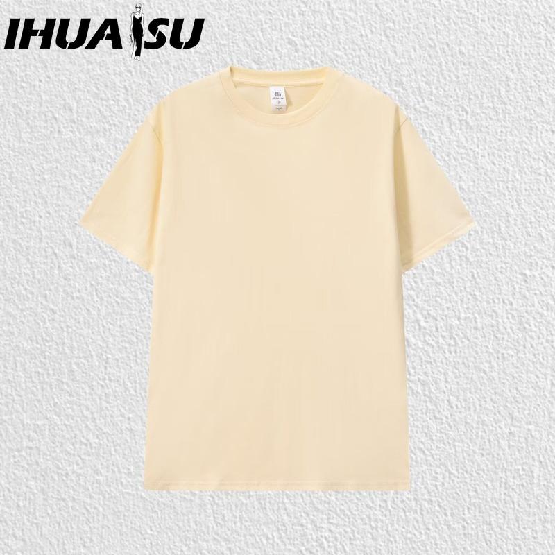 IHUASU Kurzarm-T-Shirt aus Baumwolle für Herren, modisch, lockeres Halbarmhemd, bedrucktes mitfühlendes Hemd