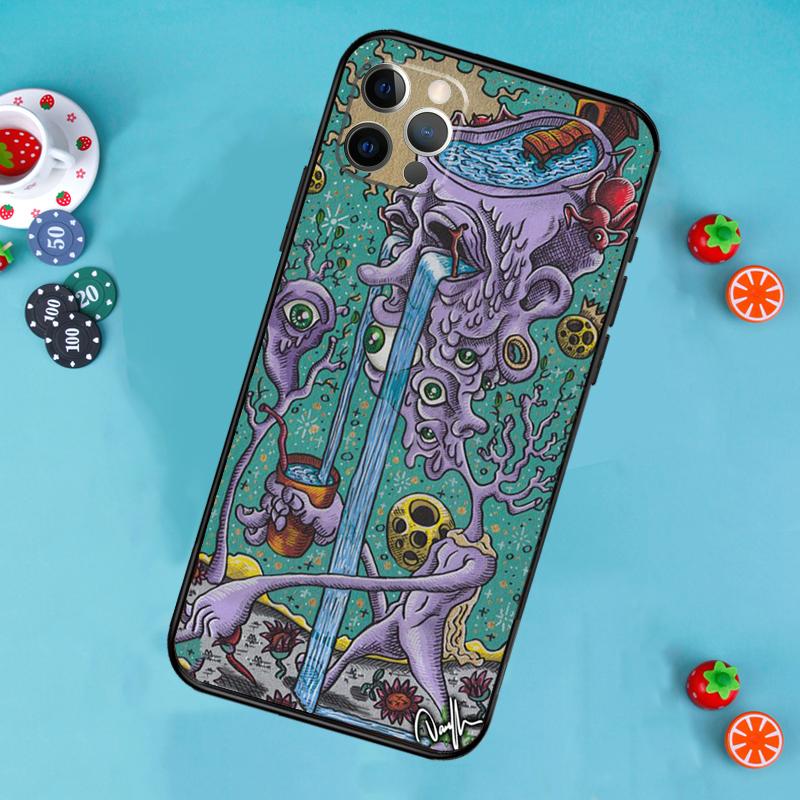 Hände mit Augen Handyhülle Für iPhone 17 Air 16 15 14 13 11 12 Pro Max 13 12 mini 15 16 Plus 16e Hülle Funda