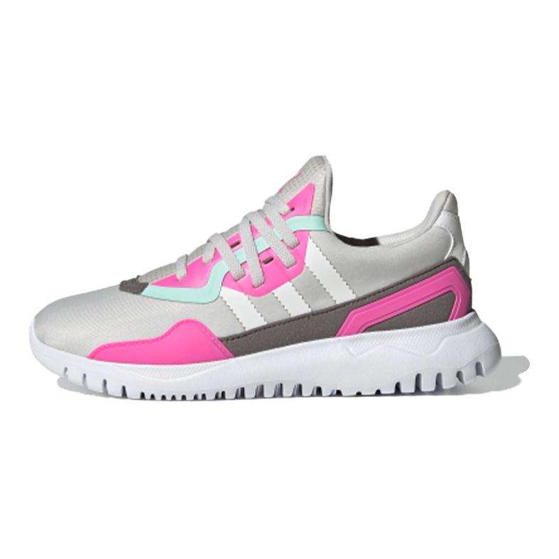 Adidas Originals Flex Collection Abrasion Resistant Breathable Low top Kids Lifestyle Shoes Gray Pink FX5320 36
