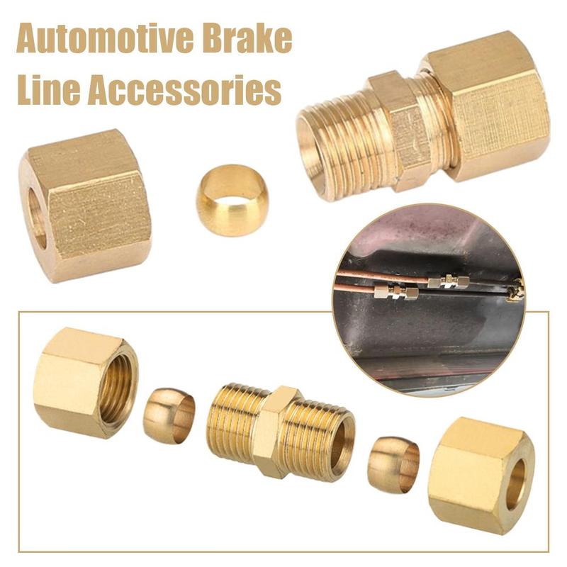 1pcs Brake Line Connector Without Flaring For Car & Truck Brake System Repair Universal Brake Pipe Car Accessories Y9U1