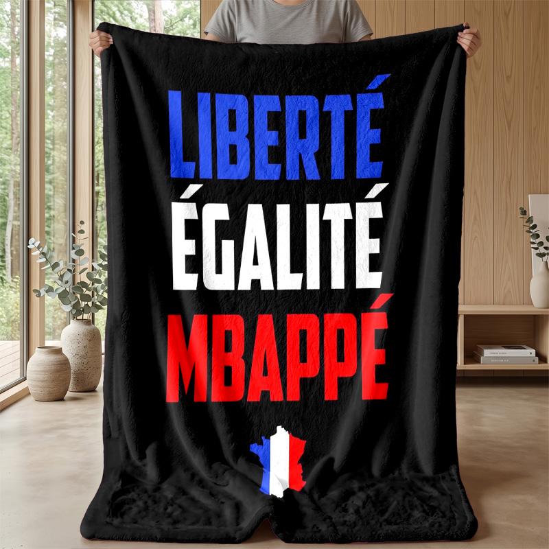 France National Football Team Theme Blanket Soft Flannel Blanket Plush Throw Blanket Cozy Sofa Bed Blanket for Home Decor