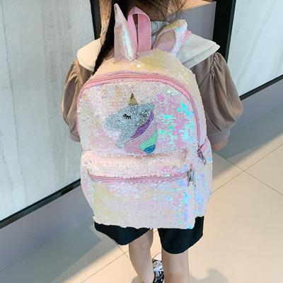 Unicórnio Brilhante Lantejoulas Mochila Estudante Grande Capacidade Mochila Escolar Rosa Mochilas Escolares Presente Adolescente Mochilas