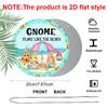 Aluminum Metal Sign, Aluminum Metal Sign 7.87X7.87 Inchesgnomes Love The Beach Summer Beach Welcome Metal Wreath Sign Round Sign Wall Art Sign Bar