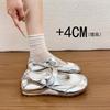 Silver Velcro Mary Jane Shoes Women's New Summer Mesh Ballet Shoes Thin-soled Casual Training Shoes