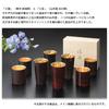 Tsubame Yamanaka Lacquer Straight Glass Double Walled Lacquer X 300cc Eco Bag Made In Made In Japan J-kitchens-bag Oboro/Red 7.5cm 12.5cm /