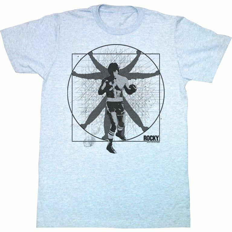 Rocky Vitruvian Rocky Gray Heather T-Shirt XXXXL
