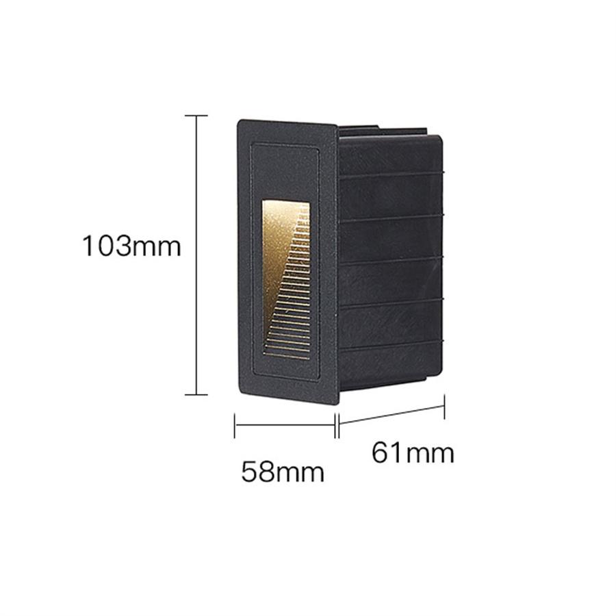 Thrisdar Waterproof LED Wall Light Led Step Stair Lights Outdoor LED Footlight Recessed Corner Lamp Exterior Garden Night Light