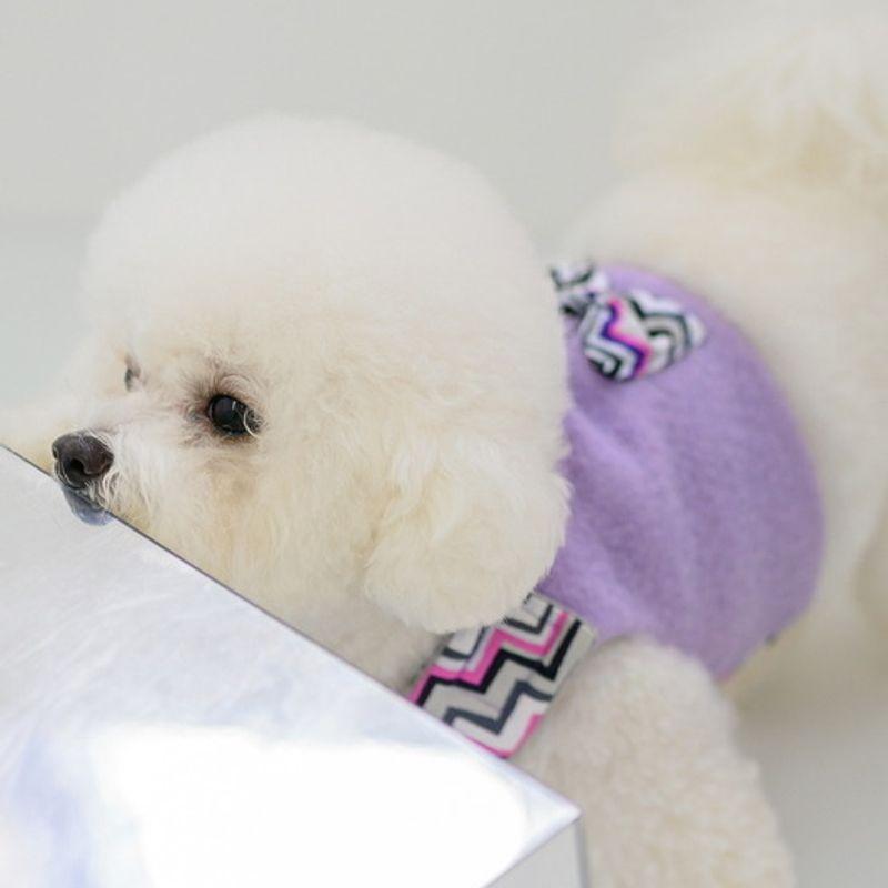 PLUM STUDIO Italian Virgin Wool Petit Bebe Crop Vest - Lilac