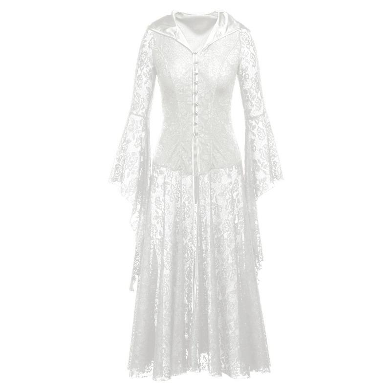Women's COS medieval strap-on mid-length dress Lolita Lolita dark retro goth dress