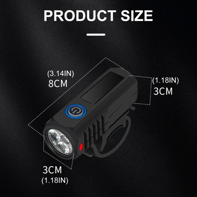 Potente Faro Anteriore per Bicicletta Impermeabile LED Luminoso 3 Modalità di Illuminazione Luce per Bicicletta Facile da Installare
