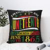 Juneteenth Black History Pillowcase Polyester Cushion Cover Decoration Celebrating Black 1865 Throw Pillow Case Cover Bed
