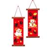 1 Pair Red New Year Wall Pendant Traditional Fu Character Ornament  Spring Festival Supplies