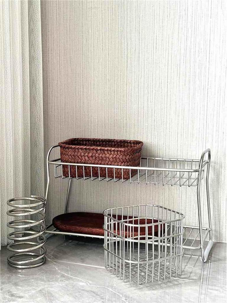 Stainless Steel Bathroom Vanity Organizer Shelf
