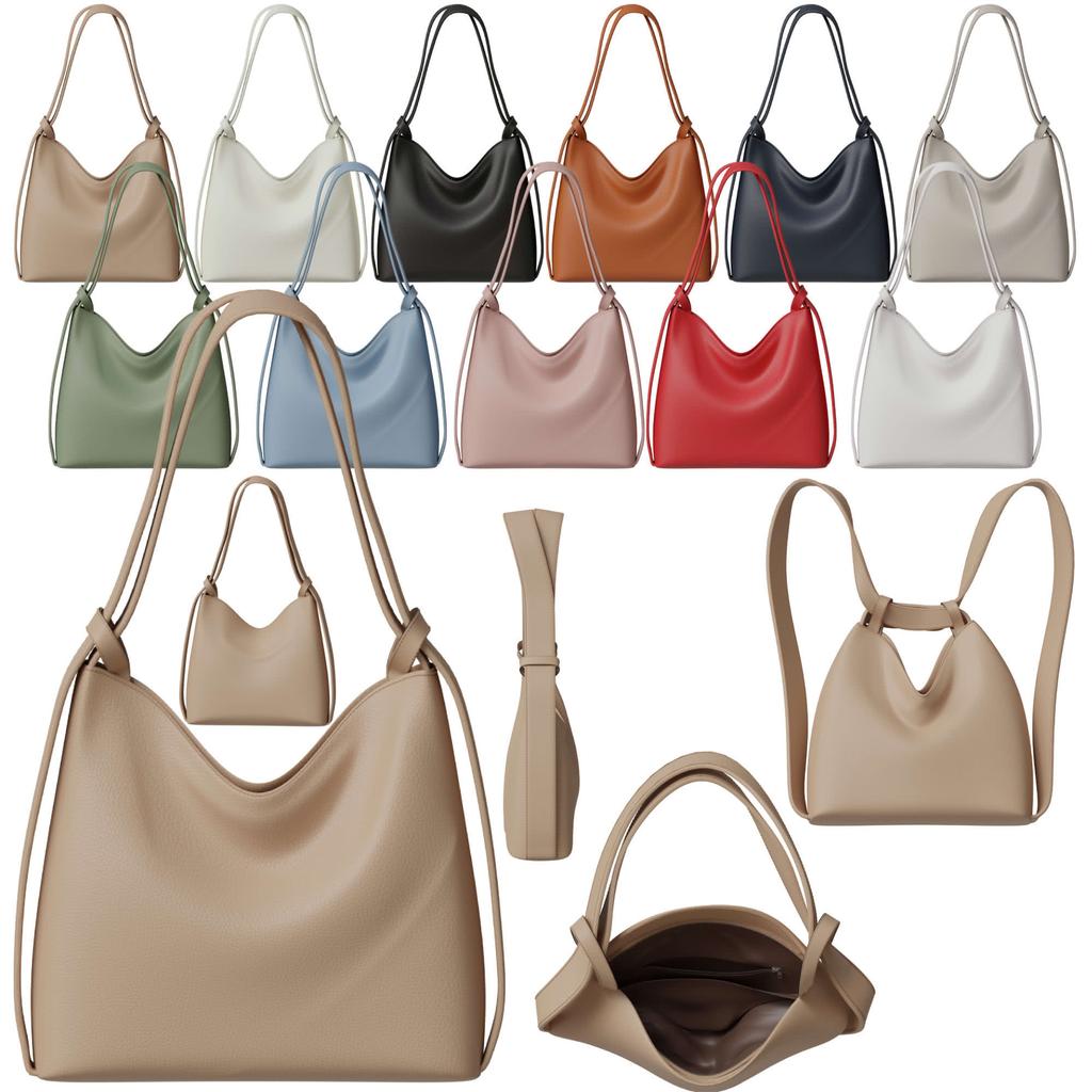 Elegante Damen Schultertasche mit Rucksackfunktion