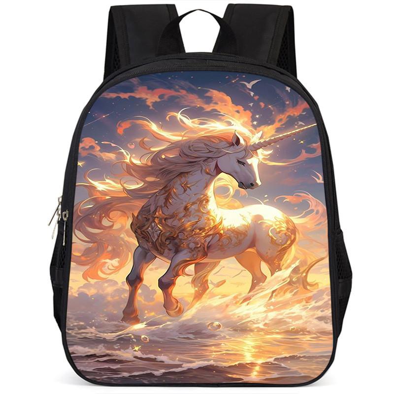 Durable Large Capacity 15-inch Oxford Cloth School Backpack For Kids Unisex