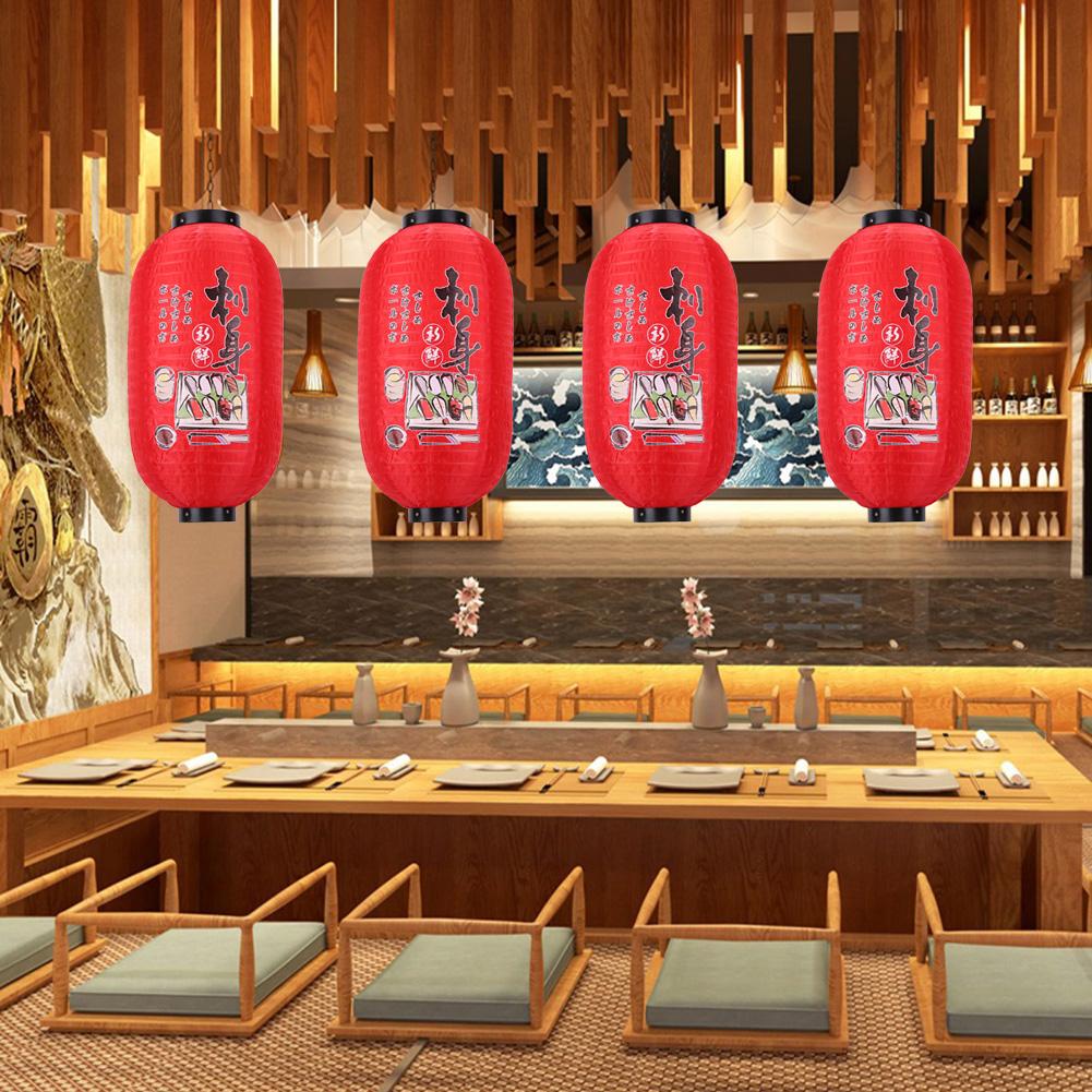 Spray Painting Lantern Fabric Cloth Sushi Restaurant Decor Suspending Lantern