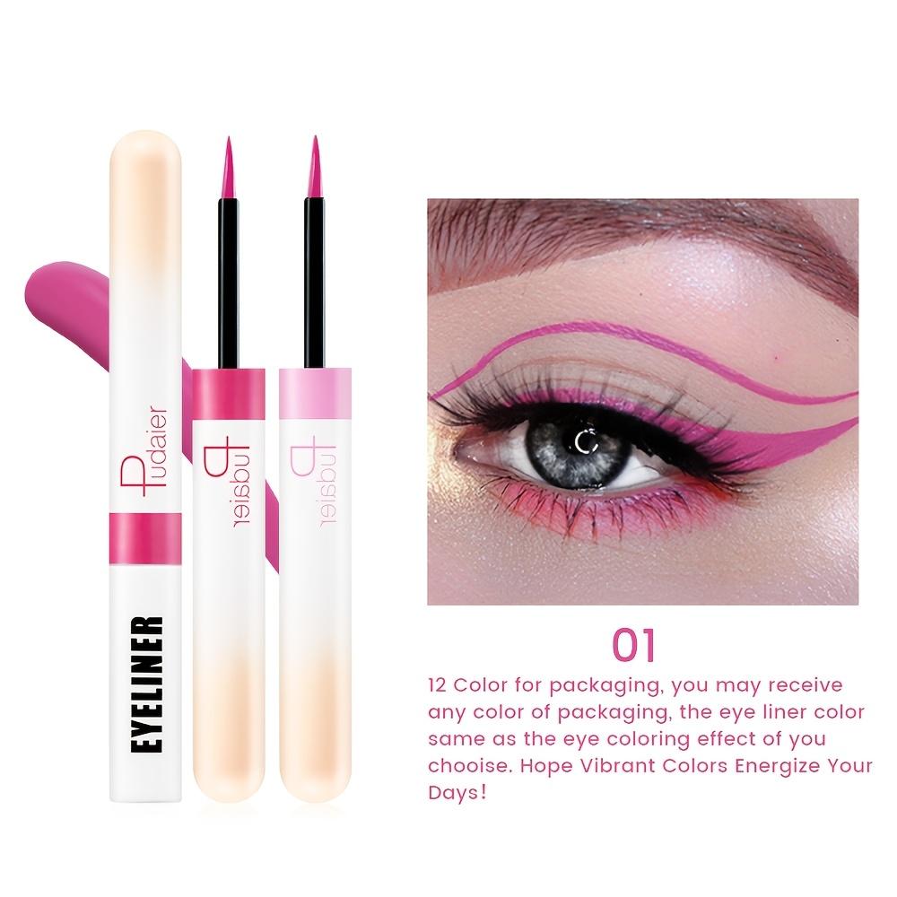 Pudaier 12 Farben Flüssiger Eyeliner Schimmer Glitzer Sexy Lidschatten Tragbar Wasserdicht Langlebiger Eyeliner Frauen Heißer Verkauf Make-up