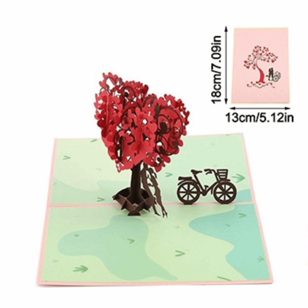 Creative Romantic Theme 3D Pop Up Card Pop-Up Mechanism Handmade Craft Butterfly Heart Card Heart Shape Love Postcard Wedding