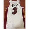 Miami Heat 3 Dwyane Wade Bordado Camisa de Basquete Masculino Feminino Respirável Roupa Esportiva Temporada