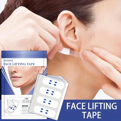 40Pcs V-Shape Face Lift Tape Invisible Face Lifter Tape Breathable Lift Sticker Instant Makeup Lift Tools
