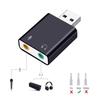 USB Sound Card o Adapter 3.5mm Virtual 7.1 for Headphone Mic