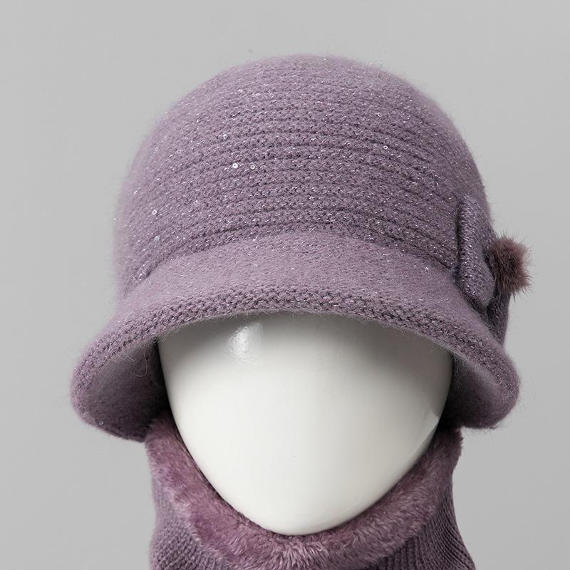 Hat Women's Winter Wool Hat Autumn and Winter Rabbit Hair Thermal Basin Hat