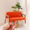 Miniature Leather Sofa Chair Model for Dollhouses Living Room Decoration 1 12 Scale Toy Accessories for Household Use