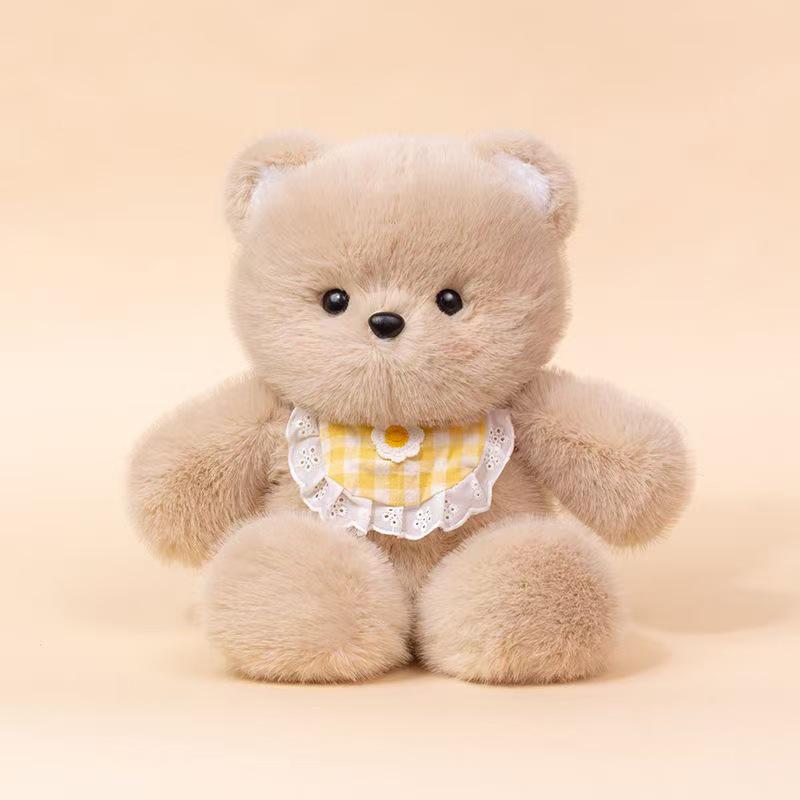 Calico Cat Little Bear Sleeping Plush Doll Pillow - Cute Gift for Girls