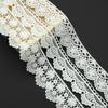 Sempiterno 5-Style Trendy White Mini Floral Lace Fabric Milk Silk Hair Ornament Embroidery Lace Thread Approx. 1m Wedding Home Textile DIY Decoration