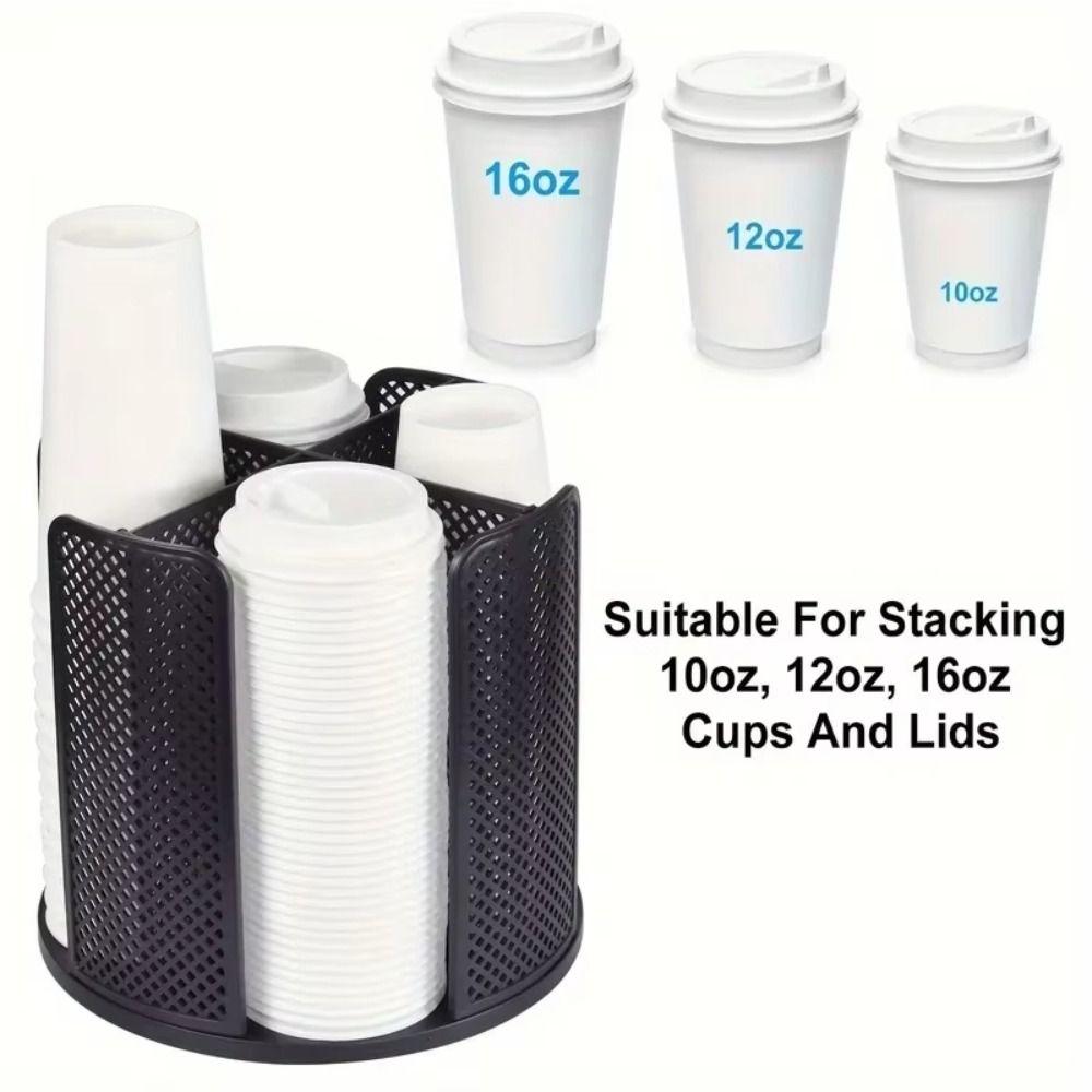 4 Compartments Coffee Cup Dispenser Removable Desktop Storage Organizer Paper Cup Holder  Household