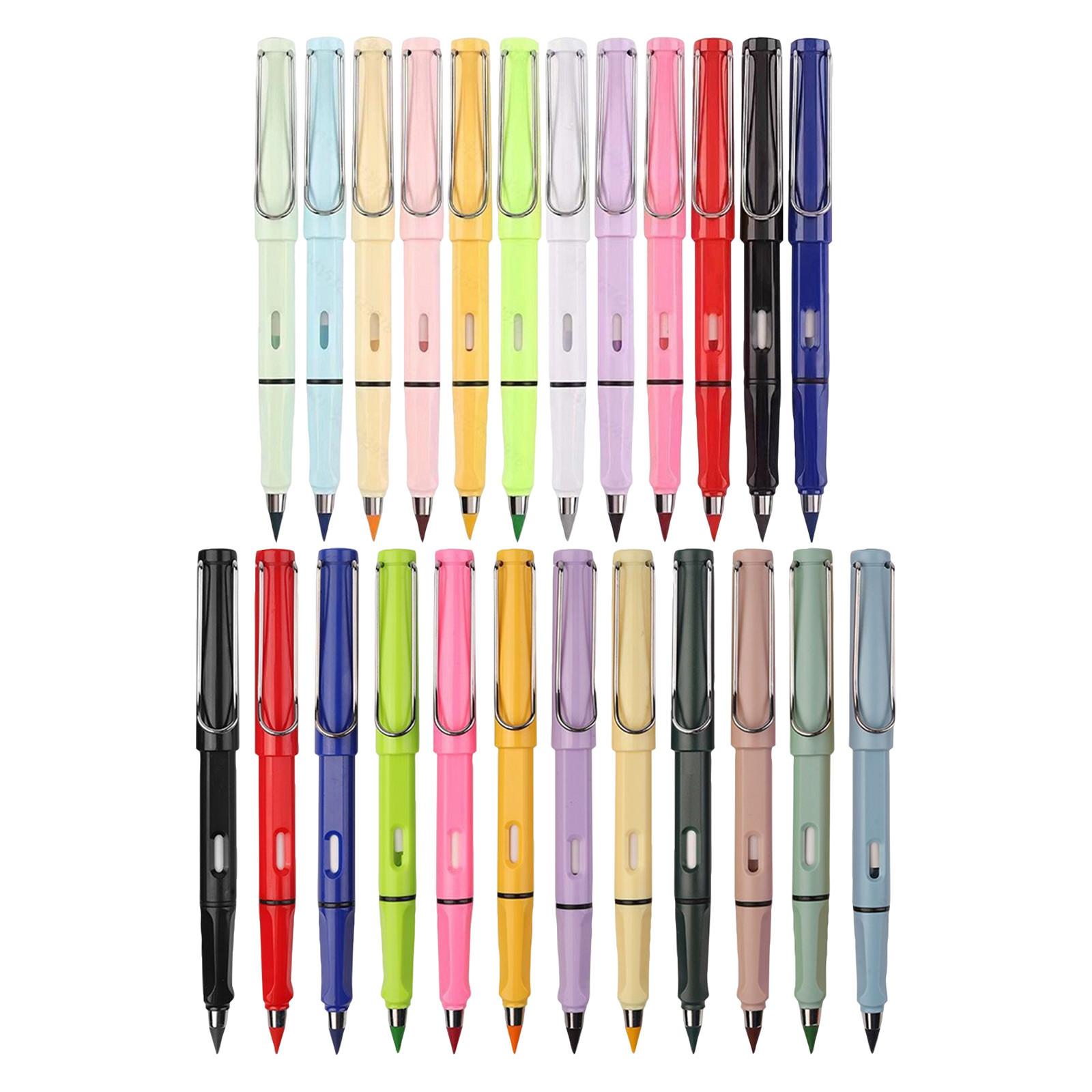 

12 Inkless Pencils, 12 Inkless Pencils With Erasers, Come With 12 Replacement Nibs, Reusable One Size