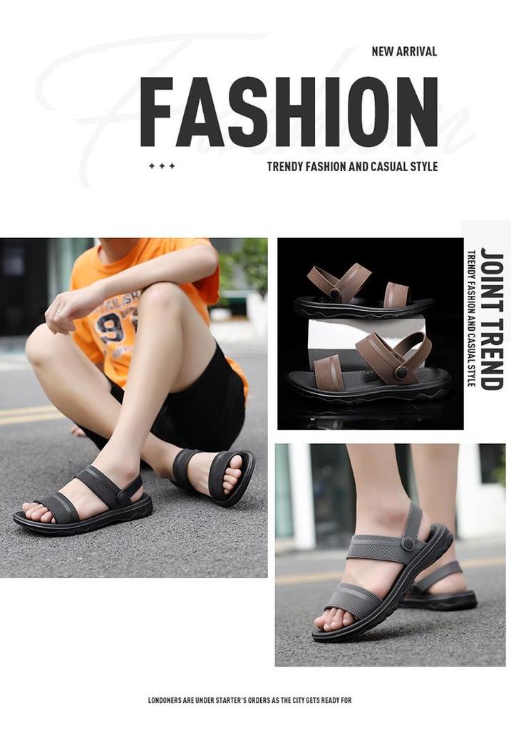 2024 Summer Men's Non-Slip Waterproof Sandals - Two-Way Wear Casual Beach Shoes