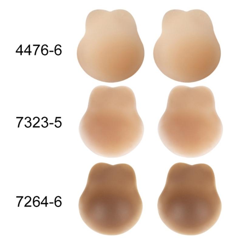 Women Rabbit Ears Breast Lift Sticky Nipple Covers Adhesive Strapless Backless Bras Reusable Ultra-Thin Silicone Pasties