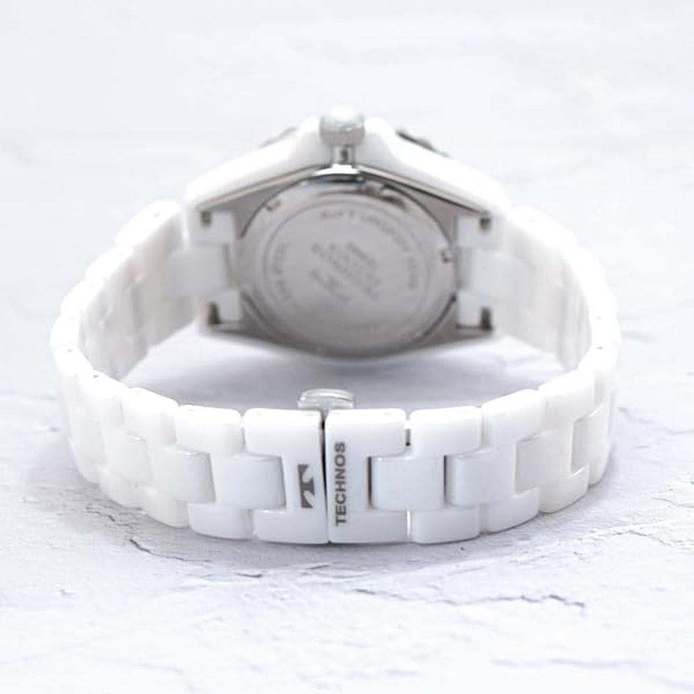 TECHNOS Solar Watch TE9002TW-1 Solar Cell Ceramic Wristwatch Men's White