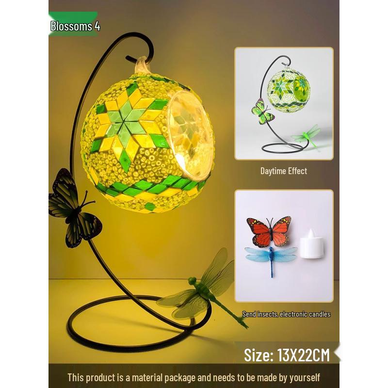 DIY Mosaic Candle Holder Kit: Parent-Child Interactive Decoration & Creative Team-Building Activity