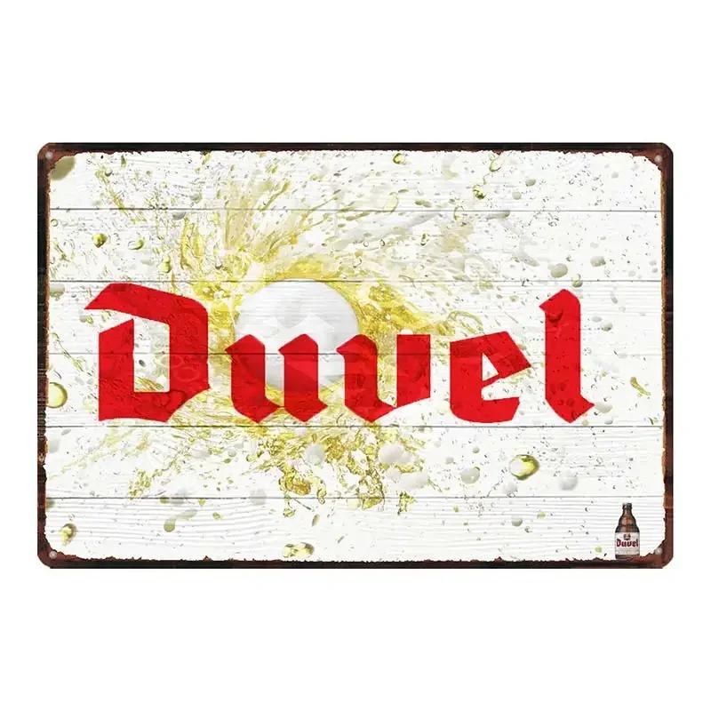 Belgian Beer Jupiler Duvel  Metal Plate Wall Pub Kitchen Restaurant Home Art Decor Vintage Iron Poster Gift 8x12inch DU-6718B