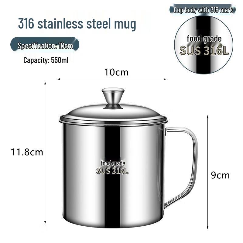 

HANDUNYOU 316 Stainless Steel Kids Water Bottle with Lid