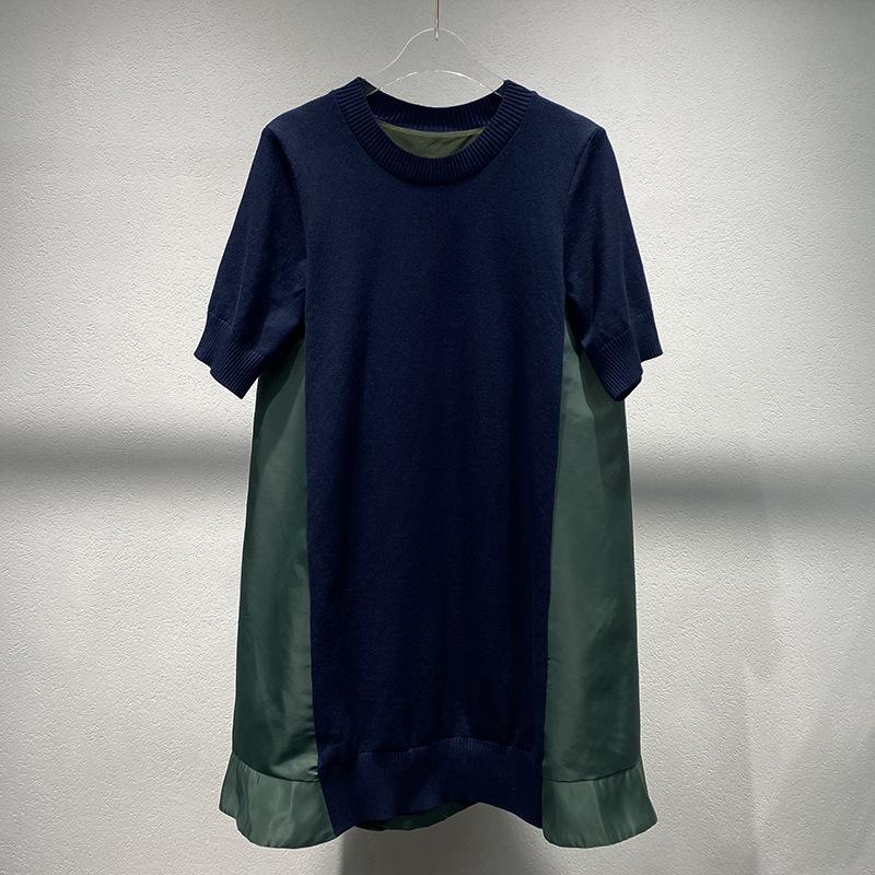 2026 Spring/Summer Women s Ruffle Patchwork Mini Dress Large