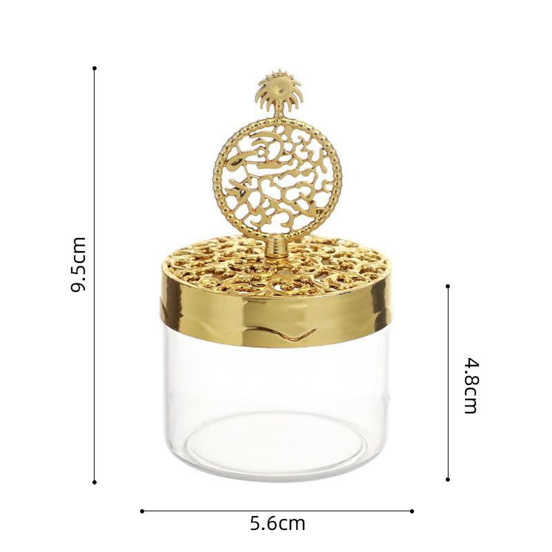 Golden Candy Box Middle East Arab Wedding Party Round Gift Box For Festival Celebration