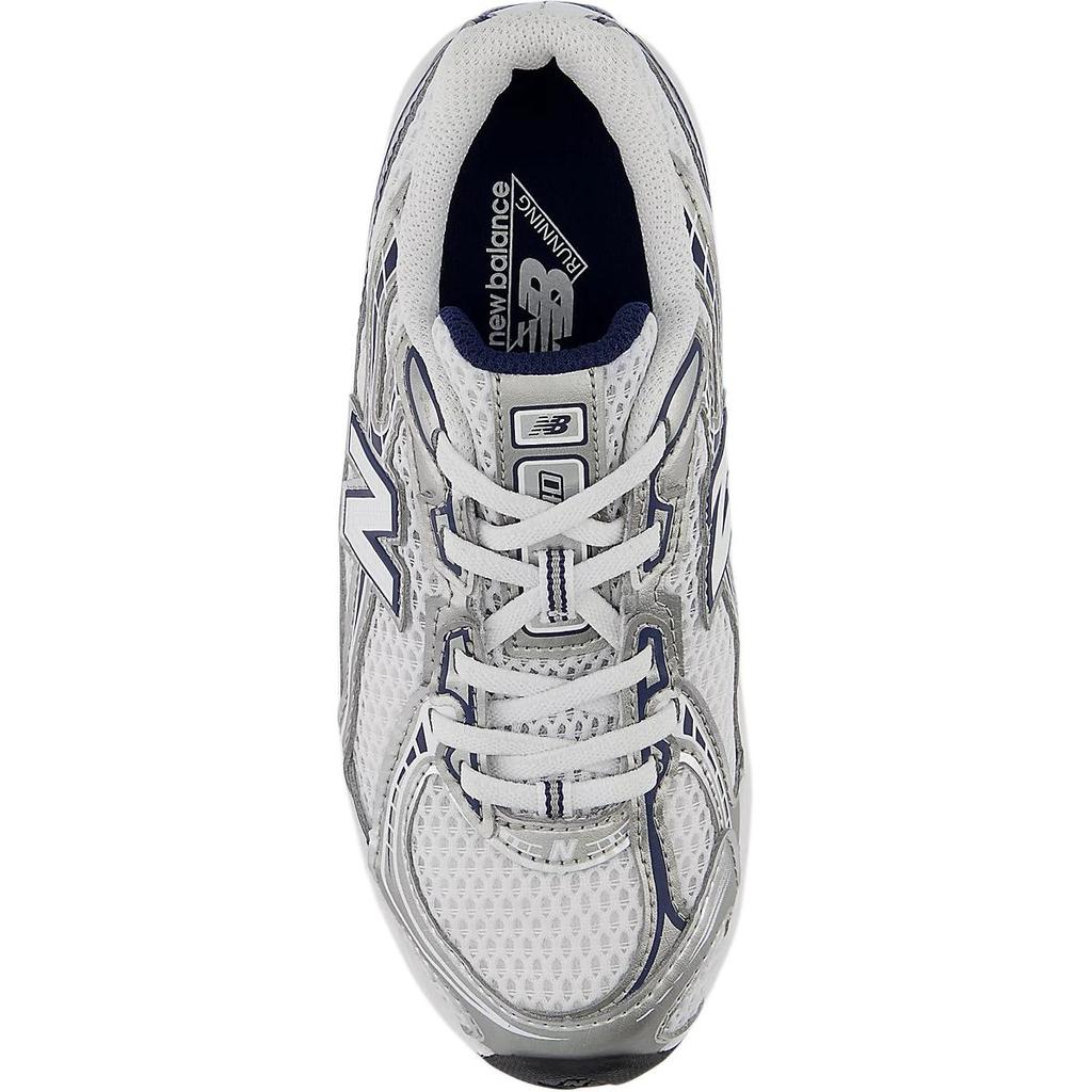 New Balance Nb 740 Bungee Lace Comfortable Fashion Shock Absorption Low Top Kids Sneaker Navy-Blue White PZ740WN