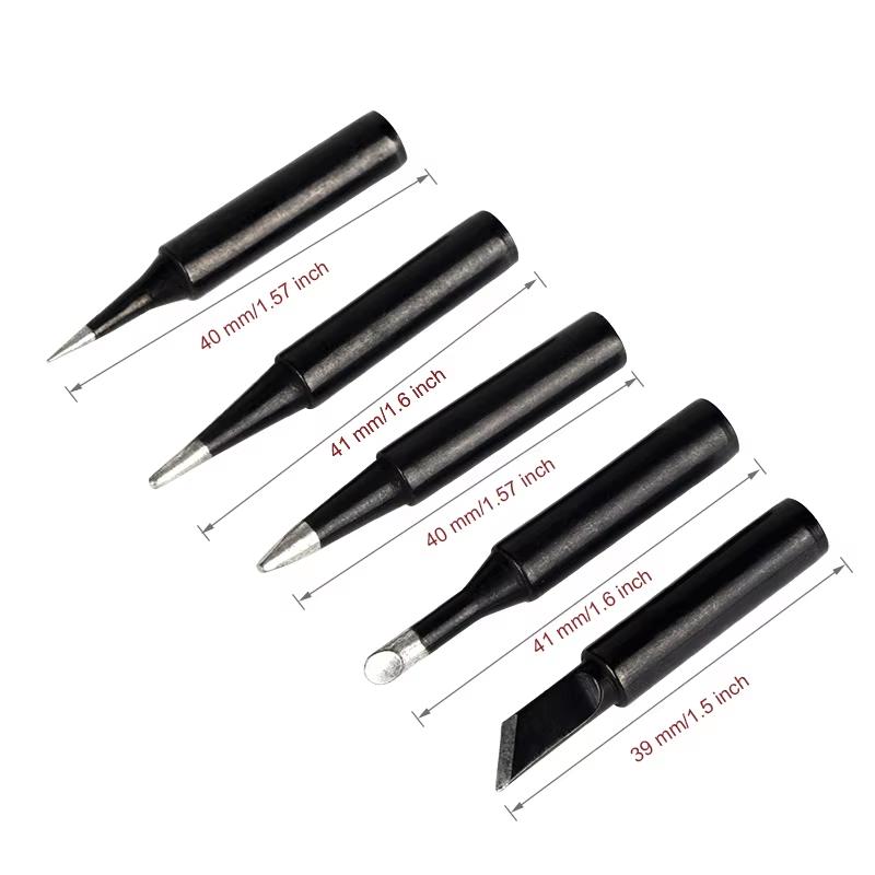 Vârfuri pentru fier de lipit JCD Negru 5 buc/set 900m-T Vârf de lipit fără plumb Costum pentru 908S 908 Vârfuri de sudare de calitate superioară Cap de lipit